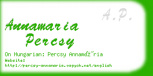 annamaria percsy business card